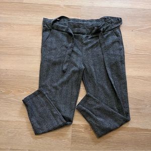 Ambiance small stripes grey paper bag pants stretchy